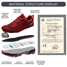 Lade das Bild in den Galerie-Viewer, TQGOLD®Herren Damen mit Stahlkappe Klassisch Leichtgewicht Sicherheitsschuhe