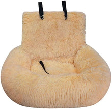 Lade das Bild in den Galerie-Viewer, TQGOLD Hundesitz Auto faltbar beige Baumwolle maschinenwaschbar Gurt