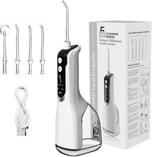 Lade das Bild in den Galerie-Viewer, TQGOLD Portable Water Flosser 5 Modes 4 Nozzles USB Rechargeable