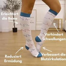 Lade das Bild in den Galerie-Viewer, TQGOLD Kompressionssocken 3 Paar S-M Sport Reisen Laufen Radfahren