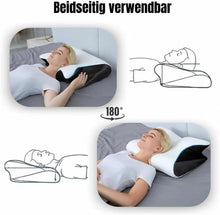 Lade das Bild in den Galerie-Viewer, TQGOLD CuroSleep Nackenkissen Memory Foam 2 Stück Schwarz