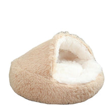 Lade das Bild in den Galerie-Viewer, TQGOLD Katzenhöhle Kuschelbett 80 cm gepolstert Baumwolle grau