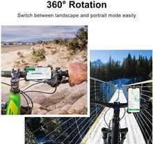 Lade das Bild in den Galerie-Viewer, TQGOLD Handyhalterung Fahrradsattel drehbar robust Kunststoff schwarz