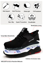 Lade das Bild in den Galerie-Viewer, TQGOLD|Herren Damen mit Stahlkappe Sportlich leichtgewicht Sicherheitsschuhe