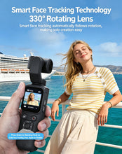 Lade das Bild in den Galerie-Viewer, High-definition handheld gimbal camera with AI face tracking, pocket action camera, vlog stabilization, travel shooting.
