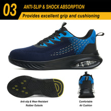 Lade das Bild in den Galerie-Viewer, TQGOLD Work Shoes Men Women Safety Shoes Lightweight Sporty Steel Cap Shoes Non-Slip Air Cushion Breathable Protective Shoes Industrial Shoes
