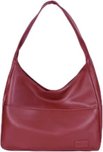 Lade das Bild in den Galerie-Viewer, TQGOLD Damen Schultertasche Vegan Leder Shopper Reißverschluss braun
