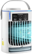 TQGOLD Mini Klima Ventilator Wasserkühler 700 ml Sprühnebel Timer Weiß