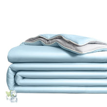 Lade das Bild in den Galerie-Viewer, TQGOLD Sommerbettdecke Kühlfaser Steppdecke kühlend blau Einzelbett

