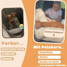 Lade das Bild in den Galerie-Viewer, TQGOLD Hundesitz Auto faltbar beige Baumwolle maschinenwaschbar Gurt

