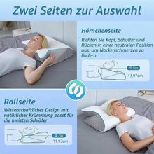 Lade das Bild in den Galerie-Viewer, TQGOLD CuroSleep Nackenkissen Memory Foam 2 Stück Schwarz
