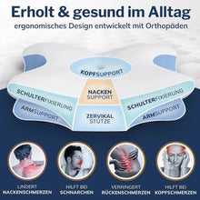 Lade das Bild in den Galerie-Viewer, TQGOLD Orthopädisches Kissen Memory Foam Nackenstützkissen schwarz
