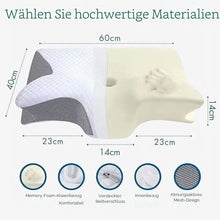 Lade das Bild in den Galerie-Viewer, TQGOLD CuroSleep Nackenkissen Memory Foam 2 Stück Schwarz
