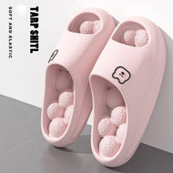 Foot massage slippers for women 2025 summer new indoor home bathing leaking non-slip couple sandals for men