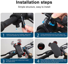 Lade das Bild in den Galerie-Viewer, TQGOLD Handyhalterung Fahrradsattel drehbar robust Kunststoff schwarz
