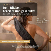Lade das Bild in den Galerie-Viewer, TQGOLD Peeling Waschlappen Hammam 122cm Bambus Aktivkohle schwarz
