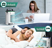 Lade das Bild in den Galerie-Viewer, TQGOLD Mobiler Luftkühler 5-in-1 700ml Timer LED Touch weiß
