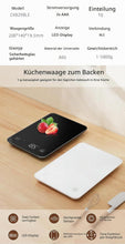 Lade das Bild in den Galerie-Viewer, TQGOLD Smart Küchenwaage digital 3g-10kg AI Lebensmittel Kalorien App
