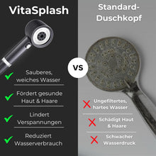 Lade das Bild in den Galerie-Viewer, TQGOLD Filter Duschkopf 4 Strahlarten Ein-Knopf-Stopp grau
