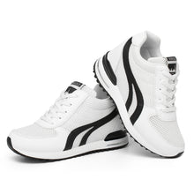 Lade das Bild in den Galerie-Viewer, AONEGOLD Women&#39;s Platform Sneakers Wedges High Top Lace Up Shoes Increase Fashion Sneakers for Womens Girls
